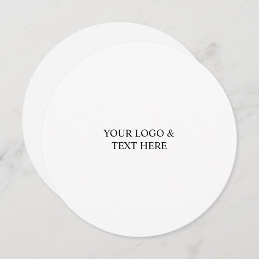White Personalized – Your Logo & Text Here 招待状 (正面/裏面)