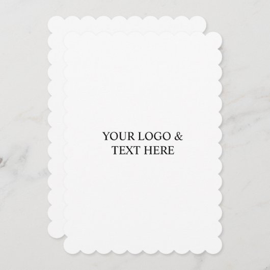 White Personalized – Your Logo & Text Here 招待状 (正面/裏面)