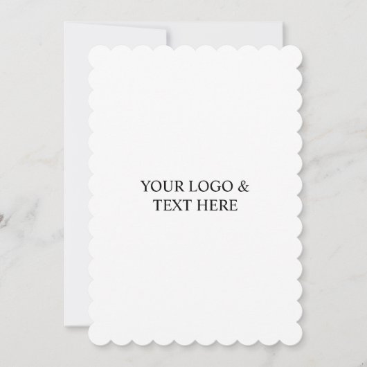 White Personalized – Your Logo & Text Here 招待状 (正面)