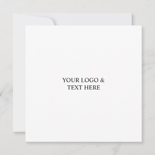White Personalized – Your Logo & Text Here 招待状 (正面)