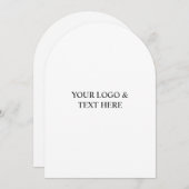 White Personalized – Your Logo & Text Here 招待状 (正面/裏面)