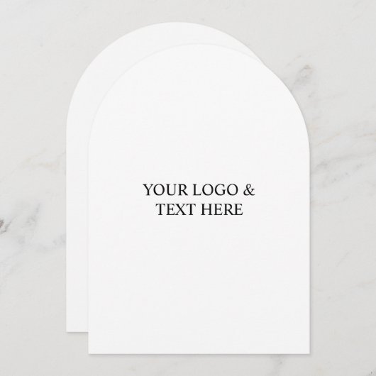 White Personalized – Your Logo & Text Here 招待状 (正面/裏面)