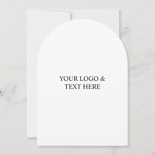 White Personalized – Your Logo & Text Here 招待状 (正面)