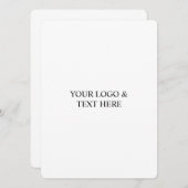 White Personalized – Your Logo & Text Here 招待状 (正面/裏面)
