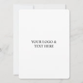 White Personalized – Your Logo & Text Here 招待状 (正面)