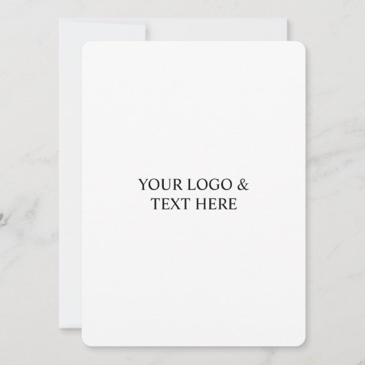 White Personalized – Your Logo & Text Here 招待状 (正面)