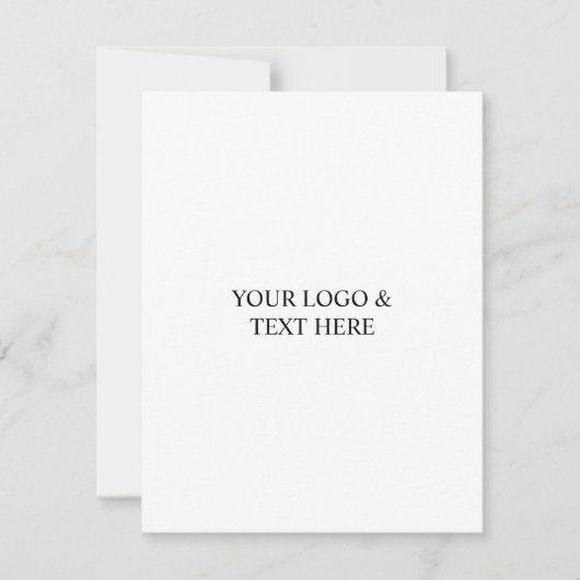 White Personalized – Your Logo & Text Here 招待状 (正面)
