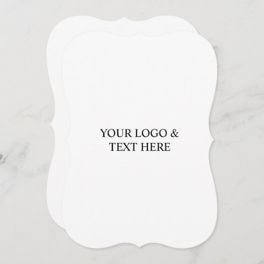 White Personalized – Your Logo & Text Here 招待状 (正面/裏面)