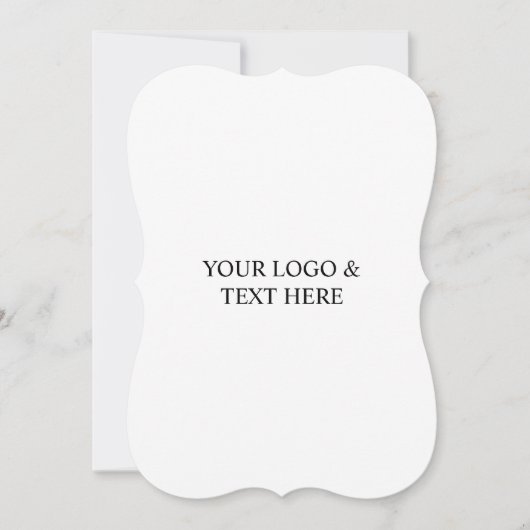 White Personalized – Your Logo & Text Here 招待状 (正面)