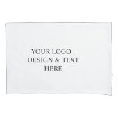 White Personalized – Your Logo & Text Here 枕カバー (正面)