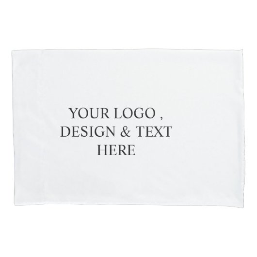 White Personalized – Your Logo & Text Here 枕カバー (正面)
