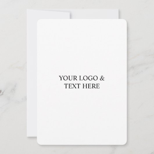 White Personalized – Your Logo & Text Here 案内状 (正面)