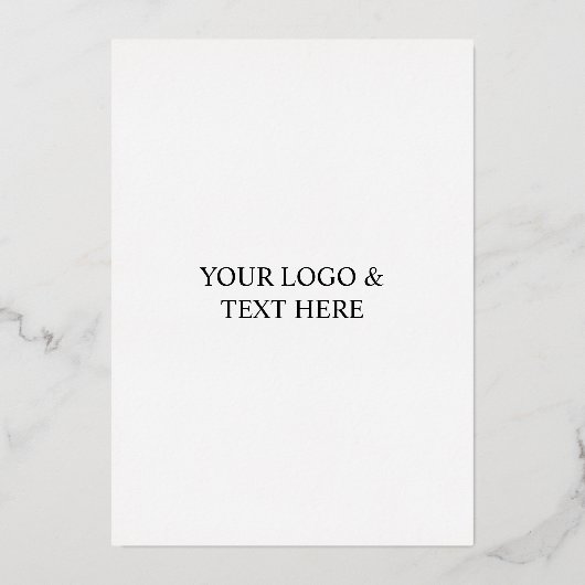 White Personalized – Your Logo & Text Here 箔シーズンカード (正面)