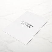 White Personalized – Your Logo & Text Here 箔シーズンカード (回転した状態)