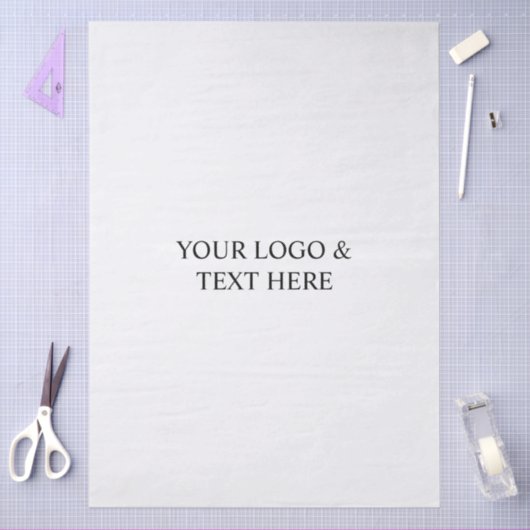 White Personalized – Your Logo & Text Here 薄葉紙 (クラフト)