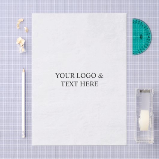 White Personalized – Your Logo & Text Here 薄葉紙 (クラフト)