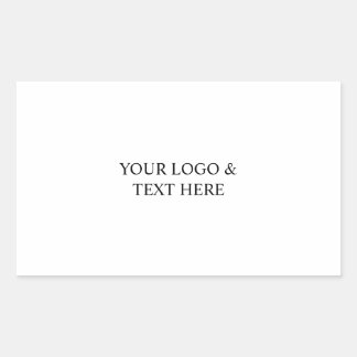 White Personalized – Your Logo & Text Here 長方形シール
