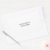 White Personalized – Your Logo & Text Here 長方形シール (封筒)