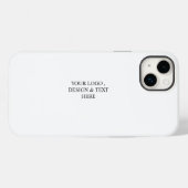 White Personalized – Your Logo & Text Here Case-Mate iPhoneケース (裏面 (横))