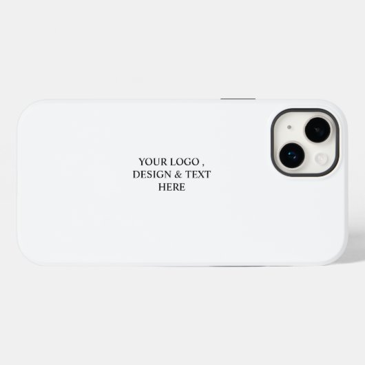White Personalized – Your Logo & Text Here Case-Mate iPhoneケース (裏面 (横))