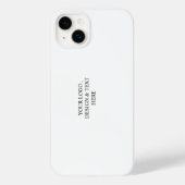 White Personalized – Your Logo & Text Here Case-Mate iPhoneケース (裏面)