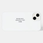White Personalized – Your Logo & Text Here Case-Mate iPhoneケース (裏面 (横))