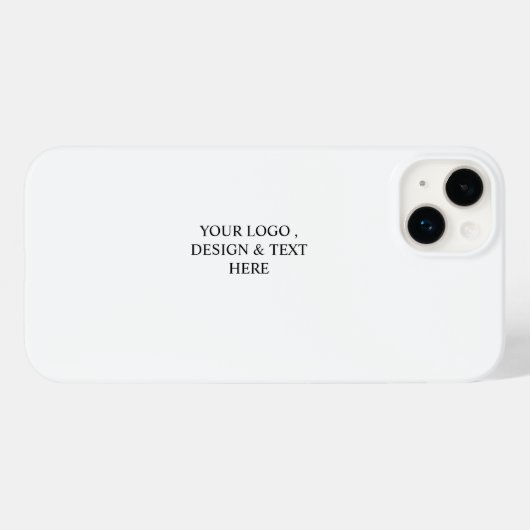 White Personalized – Your Logo & Text Here Case-Mate iPhoneケース (裏面 (横))