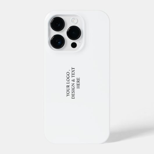 White Personalized – Your Logo & Text Here iPhoneケース (裏面)