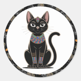 🤍 White Pharaoh Mummy Stickers 🎃👑 ラウンドシール