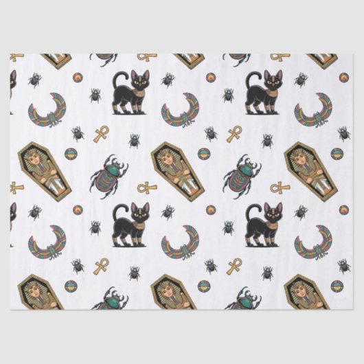 🤍 White Pharaoh Mummy Tissue Paper 🎃👑 薄葉紙 (正面)