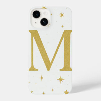 ⭐ White Phone Case with Big Yellow “M” & Stars iPhone 14ケース