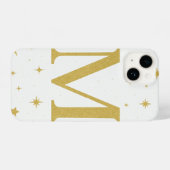 ⭐ White Phone Case with Big Yellow “M” & Stars iPhoneケース (裏面横)