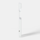 White Phone Case with Silver Letter Trendy iPhoneケース (左側面)