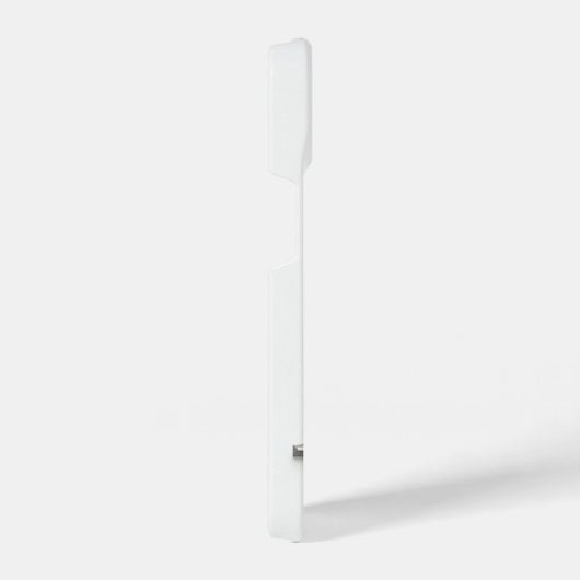 White Phone Case with Silver Letter Trendy iPhoneケース (右側面)