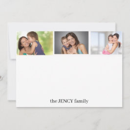 White Photo Collage | Minimal Clean Modern Design ノートカード