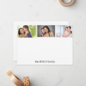 White Photo Collage | Minimal Clean Modern Design ノートカード (正面/裏面インサイチュ)