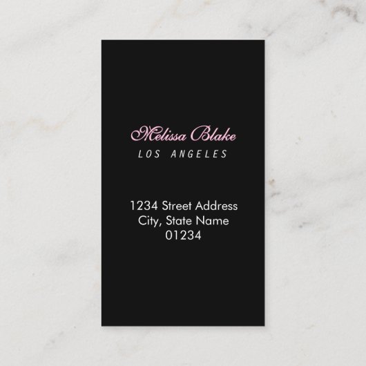 white piano business card 名刺 (裏面)