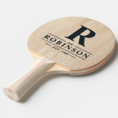 White Pine Family Name & Initial 卓球ラケット (正面アングル)