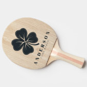 White Pine Four Leaf Clover with Name 卓球ラケット (横)