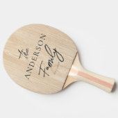 White Pine Hand Written Family Name 卓球ラケット (横)