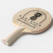 White Pine Pineapple Wedding Arch & Name 卓球ラケット (正面アングル)