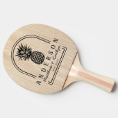 White Pine Pineapple Wedding Arch & Name 卓球ラケット (横)