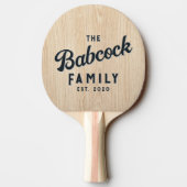 White Pine Retro Family Name & Year 卓球ラケット (裏面)