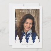 White Pine Trees Holiday Photo Card シーズンカード (正面)