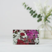White, Pink and Red Dianthus Floral 名刺 (スタンド正面)