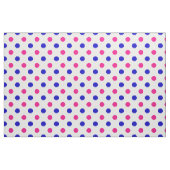 White Pink Blue Polka Dot Pattern ファブリック (ファットクウォーター)