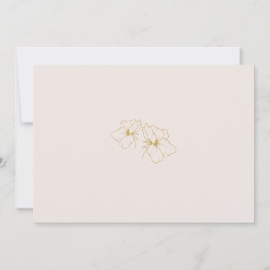 White & Pink | Boho Floral Wedding Save the Date (裏面)