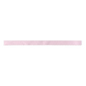 White & Pink Checkerboard Satin Ribbon サテンリボン (正面)