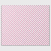 White & Pink Checkerboard Wrapping Paper Roll ラッピングペーパー (フラット)