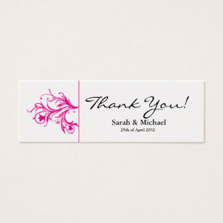 White & Pink floral Wedding favor Gift tag